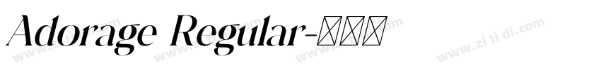 Adorage Regular字体转换